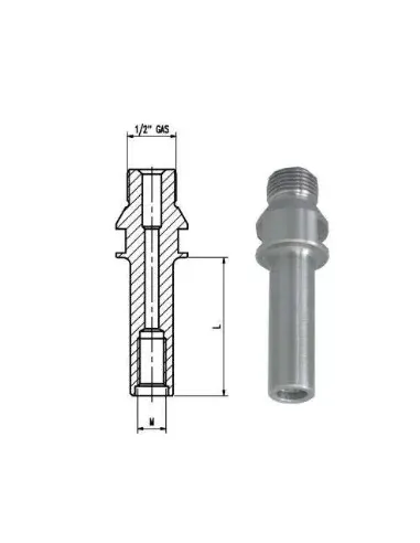 Przedłużka 1/2" GAS - M12/M18 LEWY GWINT